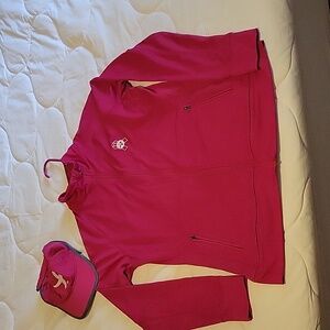 Women’s Breast Cancer Awareness Fire Department - Size M quarter zip